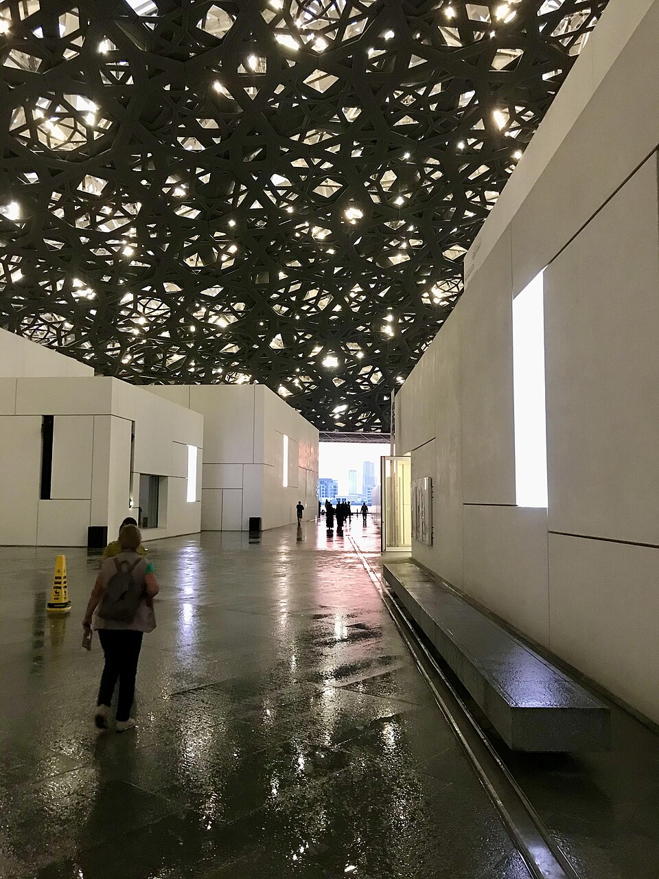 Visitors inside Louvre Abu Dhabi
