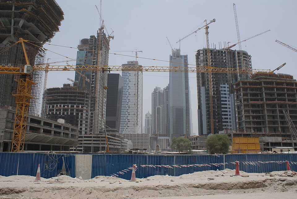 Business Bay towers under construction
