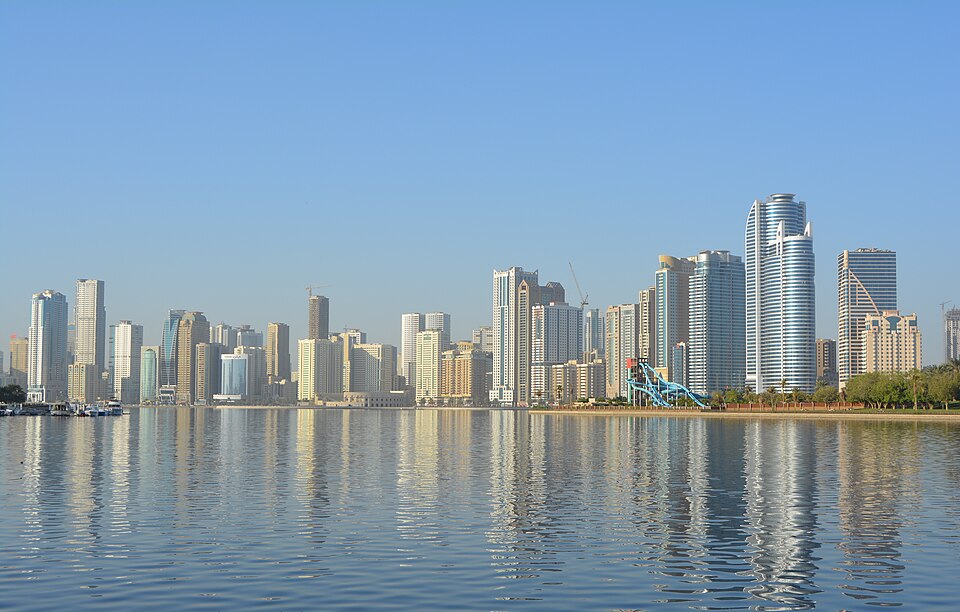 Sharjah skyline beside the waterfront